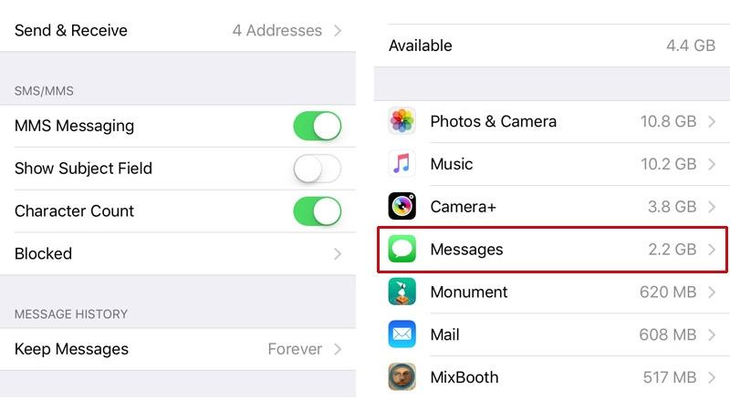 Delete old messages on iphone app mac computer